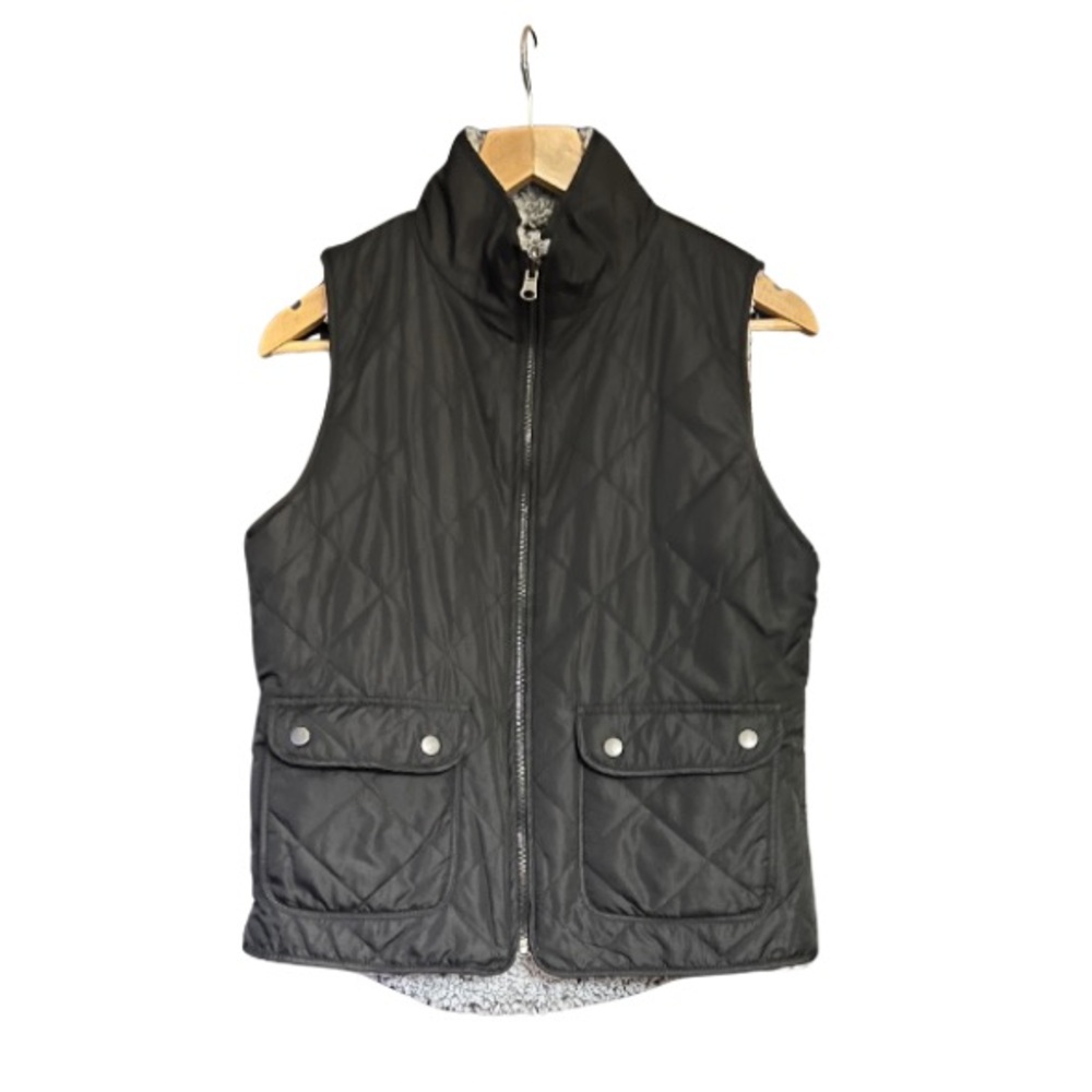 Thread & Supply Black and Gray Reversible Textured Vest